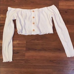 Cropped off the shoulder shirt